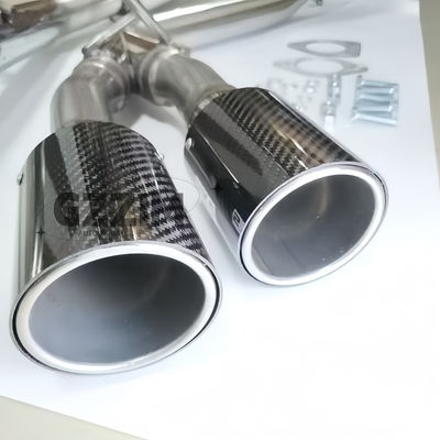 Car Exterior Accessories Exhaust System Double Tip Side Exit Carbon Fiber Muffler Exhaust For Mitsubishi Triton L200 2015-2019