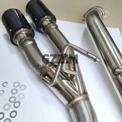 Car Exterior Accessories Exhaust System Double Tip Side Exit Carbon Fiber Muffler Exhaust For Mitsubishi Triton L200 2015-2019